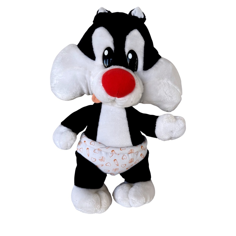 Tyco Sylvester Plush Baby 15in Vintage Looney Tunes 1996 Diaper